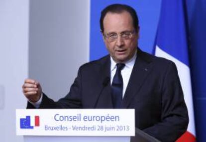 El presidente francs, Francois Hollande, durante una rueda de prensa el pasado viernes.