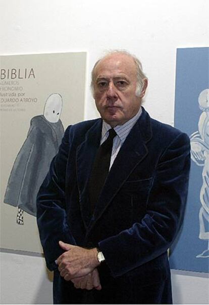 Eduardo Arroyo, en la presentación de <i>La Biblia</i> que ha ilustrado.