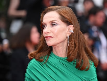 La actriz Isabelle Huppert, de 69 años, sobre la alfombra roja del recién celebrado Festival de Cannes.