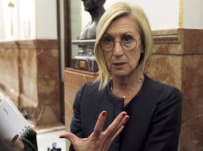 La líder de UPyD, Rosa Díez. EFE/Archivo