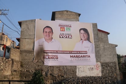 Publicidad electoral de Cuauhtémoc Blanco, en Morelos, en mayo de 2024.