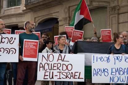 Concentración a favor de Palestina en Barcelona, el pasado mayo.
