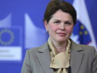 La primera ministra de Eslovenia, Alenka Bratusek. 
