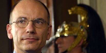 Enrico Letta, vicesecretario del Partido Democr&aacute;tico, este mi&eacute;rcoles en el Quirinal. 