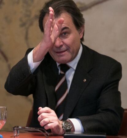 Artur Mas, ayer en la reunión del Consejo Ejecutivo de la Generalitat.