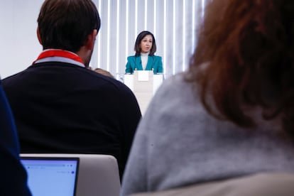 Ana Patricia Botín, presidenta del Banco Santander, durante la presentación de resultados de 2024.