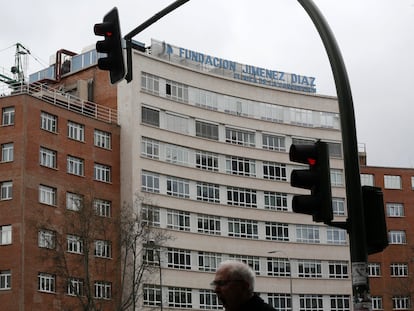 Edificio del hospital de la Fundación Jiménez Díaz, en Madrid.