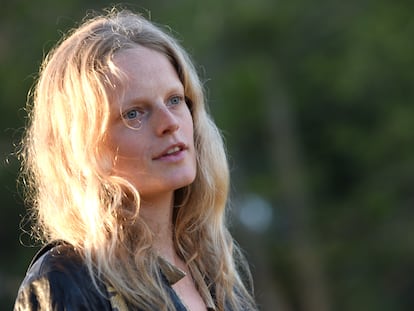 Belgian model Hanne Gaby Odiele came out as intersex in 2017. They are pictured here at an event held in Los Angeles, in 2022.