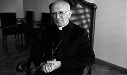 El&iacute;as Yanes, presidente de la Conferencia Episcopal Espa&ntilde;ola, en una imagen de 1995.