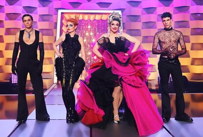 Javier Ambrossi, Ana Locking, Supremme De Luxe y Javier Calvo, en la final de 'Drag Race España: All Stars'.