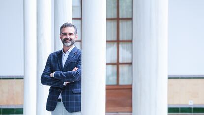 El portavoz de la Junta y consejero andaluz de Sostenibilidad, Ramón Fernández-Pacheco, en el parlamento de Andalucía.