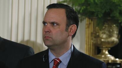 Dan Scavino durante un evento de la Casa Blanca.