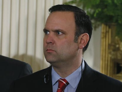 Dan Scavino durante un evento de la Casa Blanca.