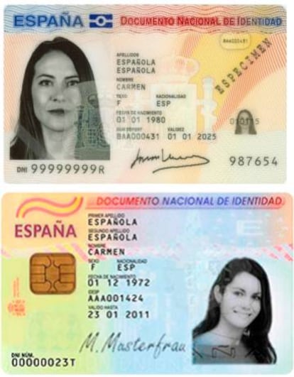 Imágenes del DNI facilitadas por la policía.