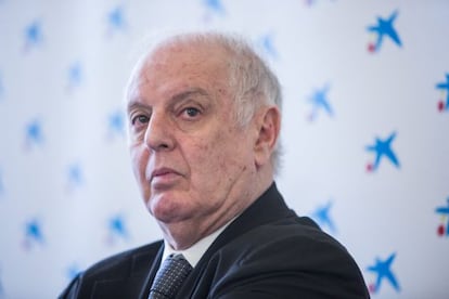 Daniel Barenboim, en la presentaci&oacute;n de su concierto en Madrid.