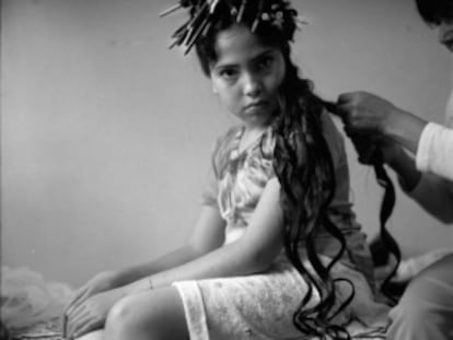 Retrato de una niña del barrio de La Merced, en México D. F.