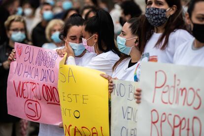 Protest in A Coruña over the death of Samuel Luiz.