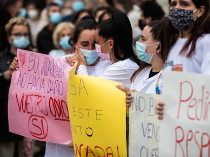 Protesta en A Coruña este lunes por el asesinato de Samuel Luiz.