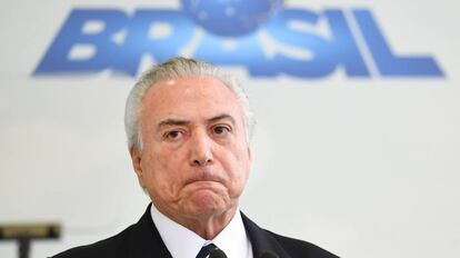 Michel Temer em evento no Planalto.