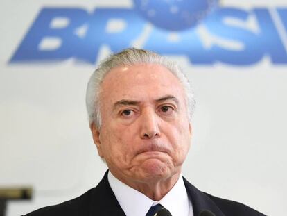 Michel Temer em evento no Planalto.