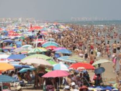 Vista de la Playa de Gandia.