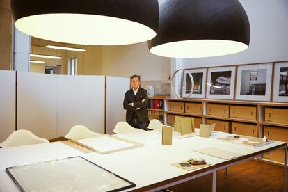 Emilio Tuñón, retratado en su estudio de arquitectura de Madrid.