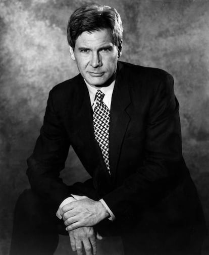 Retrato de Harrison Ford con motivo de la película 'El fugitivo' (1993), dirigida por Andrew Davis.