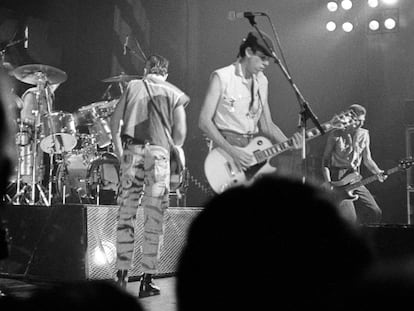 Terry Chimes, Keith Levene, Mick Jones y Paul Simonon de The Clash.