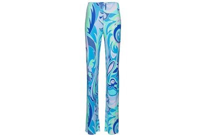 Emilio Pucci, que lleva en su ADN el amor incondicional por los estampados extravagantes, firma estos pantalones disponibles en exclusiva en MyTheresa.