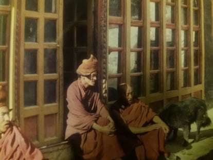 Monjes en un monasterio del Zanskar.