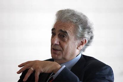 Plácido Domingo, ayer, en un despacho del Palau de les Arts de Valencia.