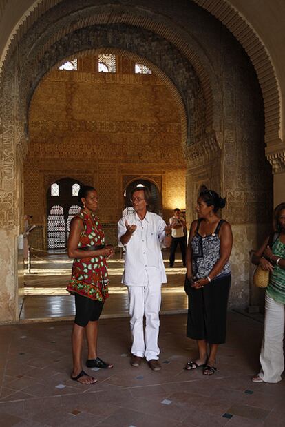 La primera dama estadounidense, en un momento de su visita a la Alhambra.