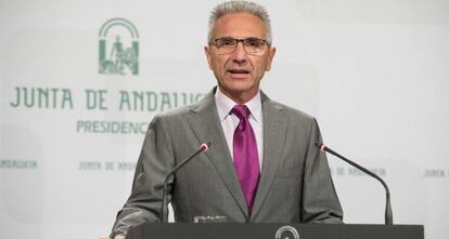 El portavoz del Gobierno, Miguel Ángel Vázquez, este martes.