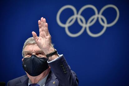 El presidente del COI, Thomas Bach, en una conferencia previa al inicio de los Juegos de Tokio
