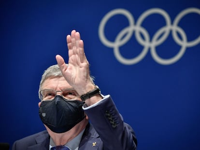 El presidente del COI, Thomas Bach, en una conferencia previa al inicio de los Juegos de Tokio