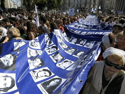 Manifestación organizada por las Madres de la Plaza de Mayo, el miércoles.