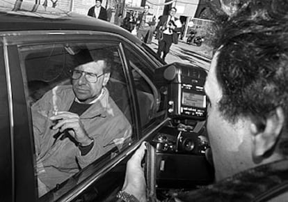 Benedicto Alfaro, a la salida de la cárcel de Carabanchel en noviembre de 1993.
/ MIGUEL GENER
