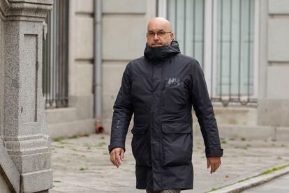 Carlos Moreno, jefe de gabinete de la vicepresidenta primera del Gobierno y ministra de Hacienda, María Jesús Montero, a su llegada al Tribunal Supremo este martes.