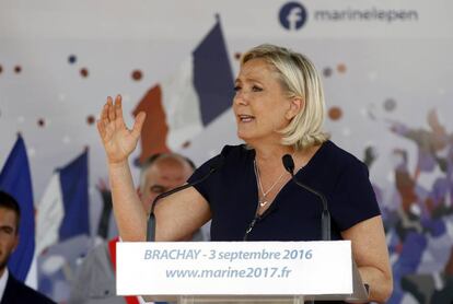 La l&iacute;der del Frente Nacional, Marine Le Pen.
