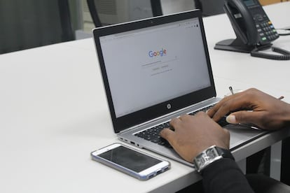 Uso de Google Chrome en un portátil