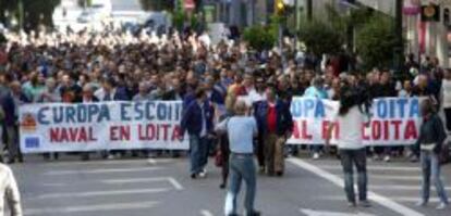 Manifestaci&oacute;n del naval de Vigo