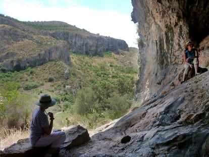 Una de las cuevas de Pla de Petracos, en la comarca alicantina de la Marina Alta.