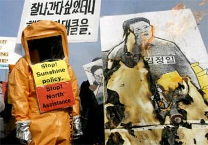 Protesta en Seúl contra el programa nuclear de Corea del Norte, en una imagen de archivo.