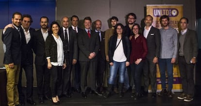 Ganadores del programa Crece, junto a los responsables de UnLtd Spain, Edmond de Rothschild Foundations y Cuatrecasas, donde se celebr&oacute; el acto de entrega.