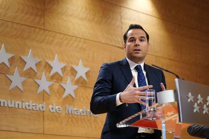 Ignacio Aguado, en rueda de prensa tras la reunión del Consejo del Gobierno.
 