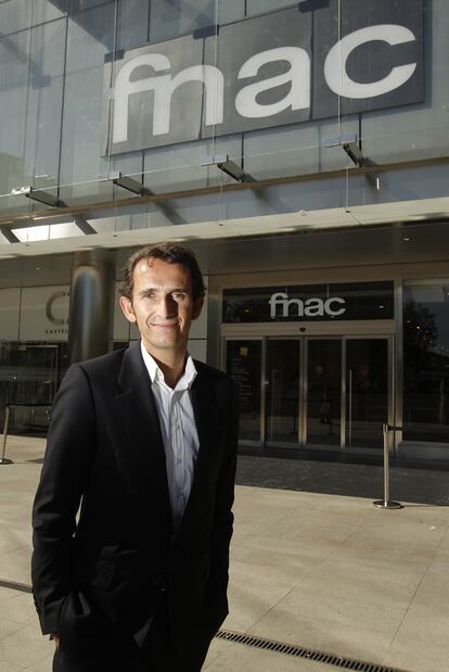 Alexandre Bompard, frente a la nueva tienda Fnac en Madrid.