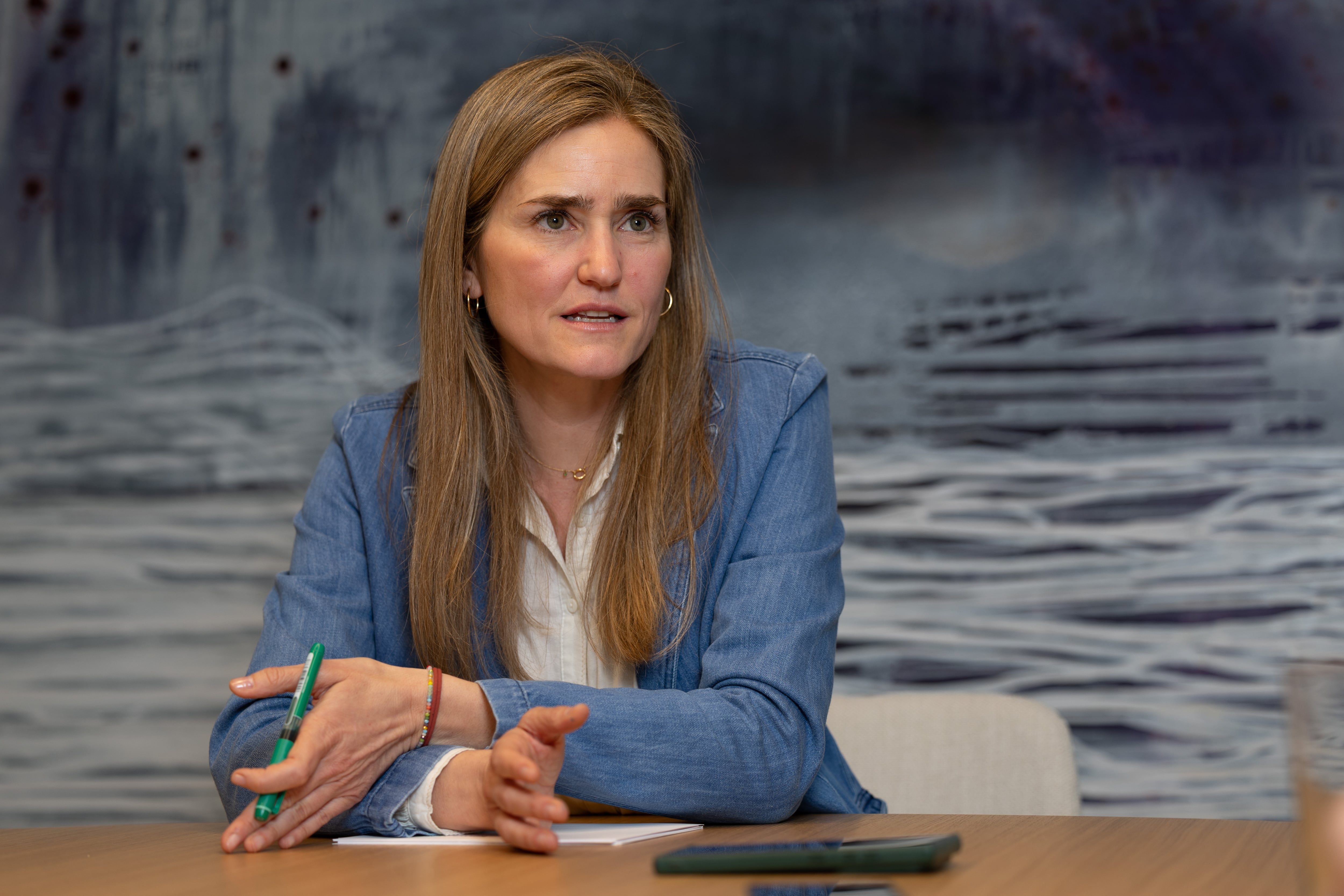 Sara Aagesen, durante la entrevista. 