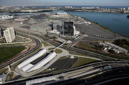 La terminal de autobús rápido, cerca del parque Olímpico.