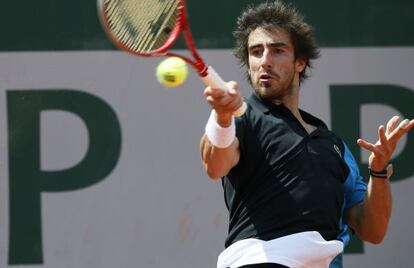 Pablo Cuevas, durante el partido ante Adrian Mannarino