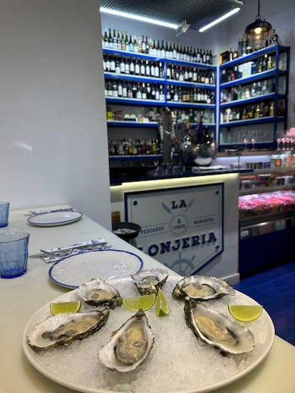 Plato de ostras de La Lonjería, en una imagen proporcionada por el restaurante.